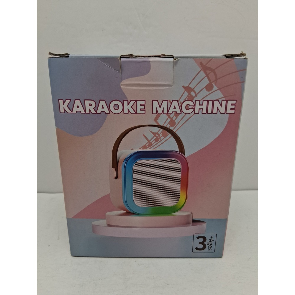 Portable Wireless Karaoke Machine K-51 Black Speaker 2 Microphones RGB Lights